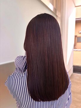 ユニ バイ マグ 長野店(Uni.by Mag) 柔らかピンクブラウン×美髪ロング