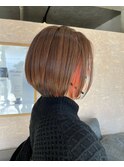 インナーカラー　ボブ
