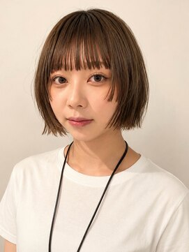 ノラ ギンザ(NORA GINZA) 【喜友名】ボブレイヤーボブ髪質改善ストレートパーマブラウン