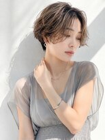 アッシュ 学芸大学店(Ash)&nbsp;ショートボブ/大人女性/グレージュ/ニュアンスパーマ脱白髪染め
