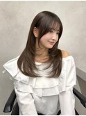 ブリーチなしダブルカラー/レイヤー/縮毛矯正/髪質改善/学割U24