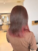 ヘアショップエヌアンドエー 久喜 栗橋店(hairshop N&A)&nbsp;【インナーカラー】セミロングストレートで小顔魅せデザインヘア