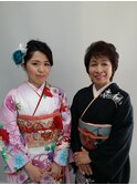 母と娘で艶やかな着物姿★