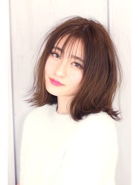 ヘアスピリッツアンクス(Hair Spirit anx) 切りっぱなしボブ×シースルーバング