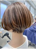 ナチュラルボブ、ショートボブ、イルミナカラー