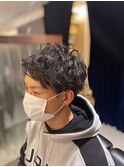 ツイストスパイラル/短髪パーマ/ツーブロックマッシュ