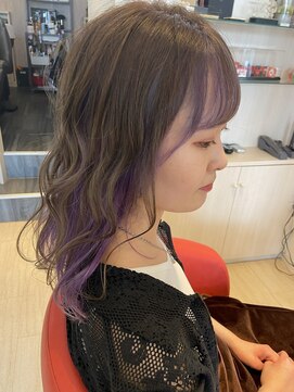 ヘアーリゾートラシックアールプラス(hair resort lachiq R+) 《R+》インナーカラー/ラベンダー/ブリーチ