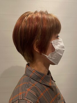 六本木美容室 西麻布店 ミルクティーカラーハイライト ピンク◎イルミナカラー