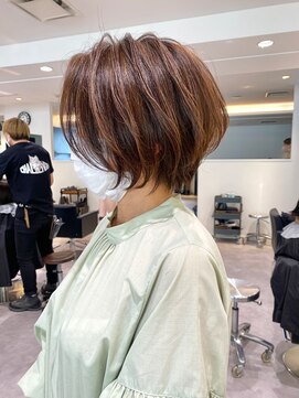バンプ ギンザ(BUMP GINZA) くびれショート/マロンブラウン/大人ショートボブ／山口