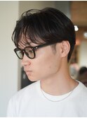 透け感センターパート