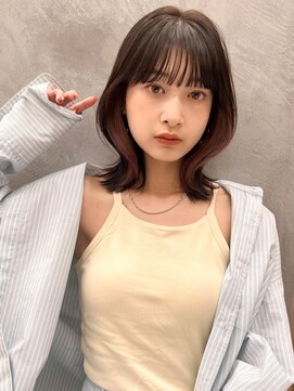 ロンドプロフィール 浦和(Lond profil) 中川　前髪カット顔まわり似合わせ外ハネくびれレイヤーミディ