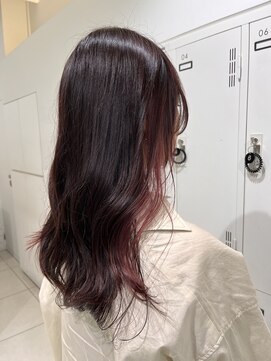 アッシュ 吉祥寺店(Ash) 【イヤリングカラー】ブリーチ１回チェリーピンクブラウン