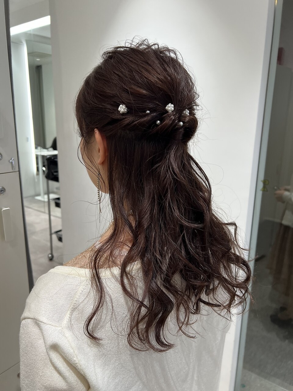 ハーフアップ×ヘアアレンジ×ヘアセット×結婚式アレンジ：L193168993
