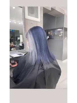 ワンズミラー 海老名店(ONE's MIRROR) 黒髪/前髪パーマ/グレーベージュ/レイヤーロング/ダブルカラー