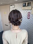 ボブアップ　ボブアレンジ　アップヘア　参列　お呼ばれ