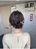 ボブアップ　ボブアレンジ　アップヘア　参列　お呼ばれ