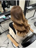 ブリーチなし艶髪ブラウンベージュ