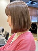 横浜タッセルボブ切りっぱなしボブ外ハネボブ長めボブレイヤー
