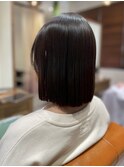 大船ショートヘア大人ショートボブ白髪ぼかしハイライト白髪染め