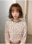 ◎ミディアムパーマデジタルパーマボブパーマチェリーブラウン