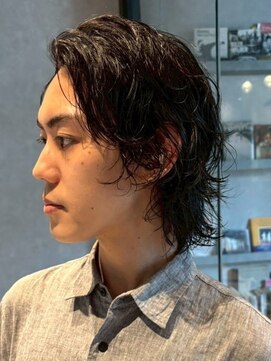 ブロック(bloc) ミディアムパーマ ニュアンスパーマ ウルフカット 20代 30代