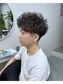 【刈り上げマッシュツイスパパーマ】