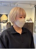 ホワイトブロンド/ブロンドカラー/ショートウルフ/ショート