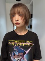 サンクマーケット 渋谷(cinq MARKET)&nbsp;渋谷ブリーチカラーボブレイヤーハイトーンミルクティーブラウン