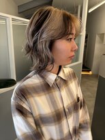 レノ(RENO)&nbsp;ブリーチハイトーンデザインカラーローライトウルフカット