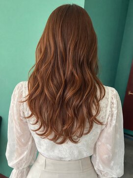 モルト 麻生(molt) 海外　韓国風　ハイレイヤーカット　カッパーブラウン