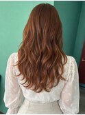 海外 韓国風 ハイレイヤーカット カッパーブラウン
