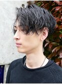 前下がりセンターパート