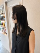スーリール 福岡別府店(Sourire) パツッとロングヘア