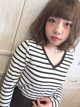 ヘアーデザイン シュシュ(hair design Chou Chou by Yone) ☆chouchou☆重めバング　＆　透け感グレージュボブ♪