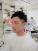 爽やかさ重視のベリーショートツーブロック