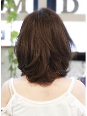 若く見える髪型　女子アナ風ボブ/横浜美容院ラムデリカYUKA