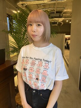 ソイリウム 下北沢(soi rium) ペールピンクベージュ　レイヤーボブ