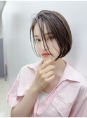  20代30代40代　シースルーミニボブは前髪カットが重要［銀座］