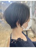 くびれショートゆとりハンサムボブ丸みマッシュショート