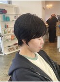 黒髪×ショート