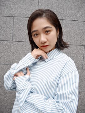 シュシュ(shushu) 大人の外ハネショートボブ【有海一生】/髪質改善 /バング/前髪