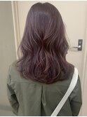 ラベンダーグレージュブリーチなしダブルカラーレイヤーカットre