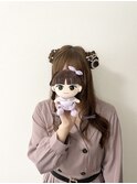 推しカツヘアメイク  チャイナ風  お団子ヘア
