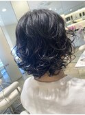 ゆるふわパーマ×伸ばしかけヘア