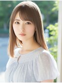 小顔外ハネミディアムアッシュ20代30代40代くびれミディ韓国ヘア