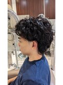 サイドはスッキリ！夏用　ネオウルフ×ツイストスパイラルパーマ