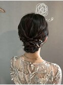 【シニヨン】六本木/六本木駅/ヘアセット/結婚式/早朝