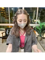 シロ 甲東園店(SHIRO)&nbsp;透明感カラー・ミルクティーベージュ・ヘアアレンジ