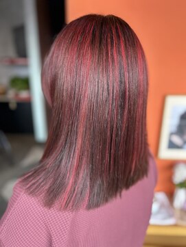 トータルヘアサロンカマダ ハイライト レッド