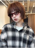 顔周りレイヤーカットくびれヘアミルクティーベージュカラー韓国